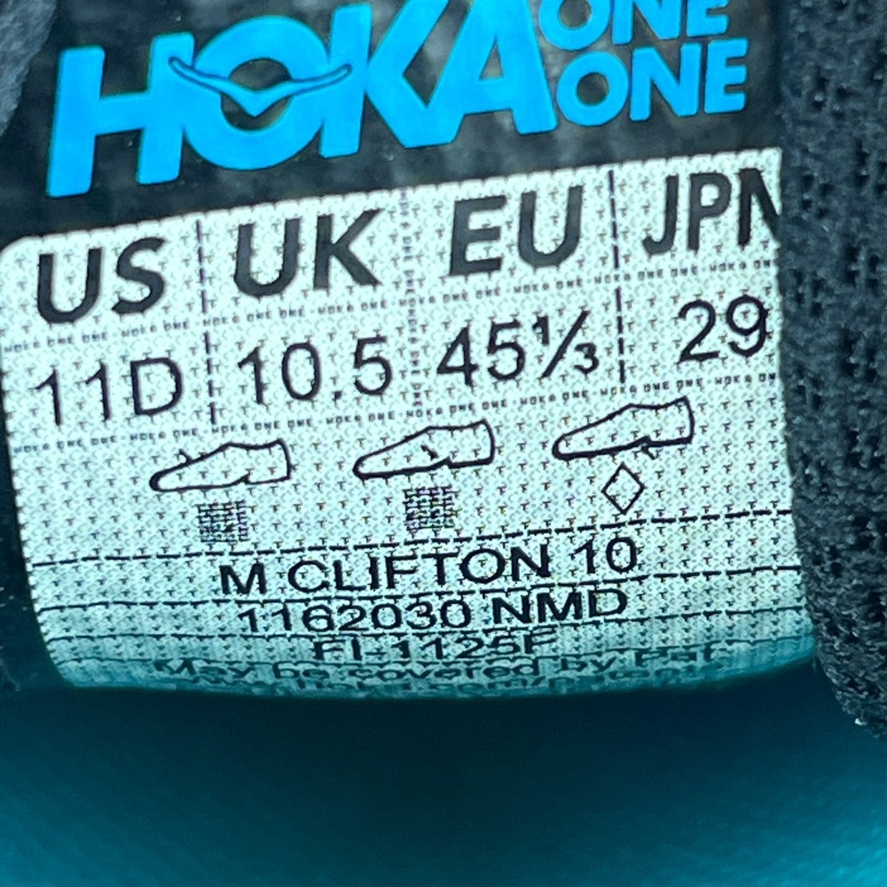 Hoka One Clifton 10 Mens Size 11 D Night Sky Midnight Blue Running Shoes 1162030 - Picture 12 of 12
